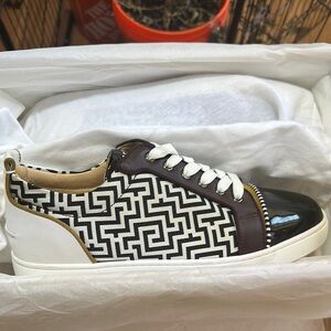 Black and White Geometric Sneakers